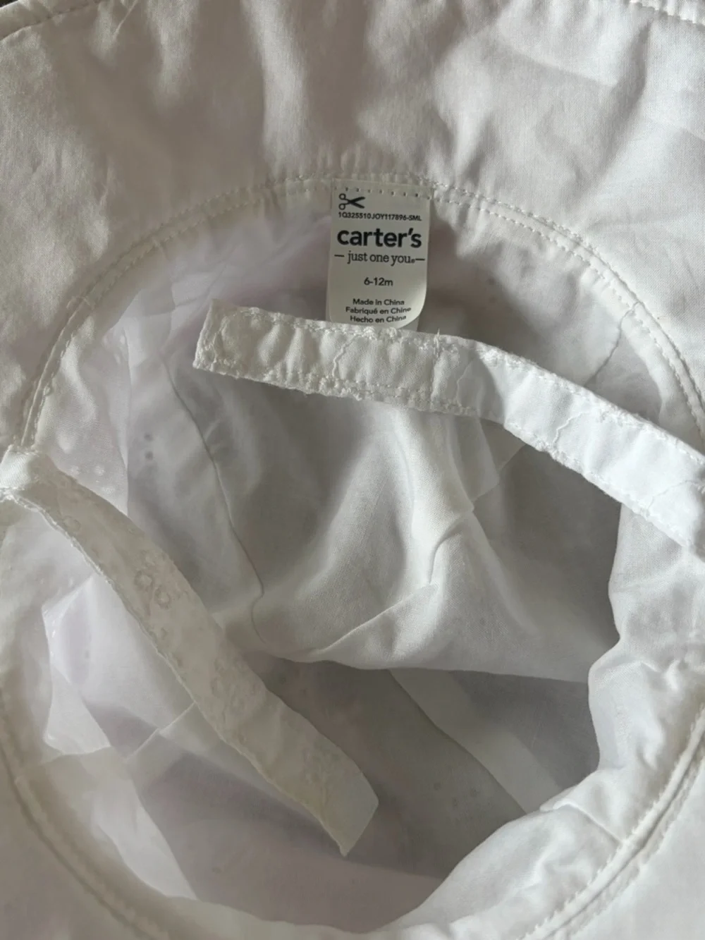 Carter’s White Eyelet Baby Summer Sun Hat - Like New / 6-12 months